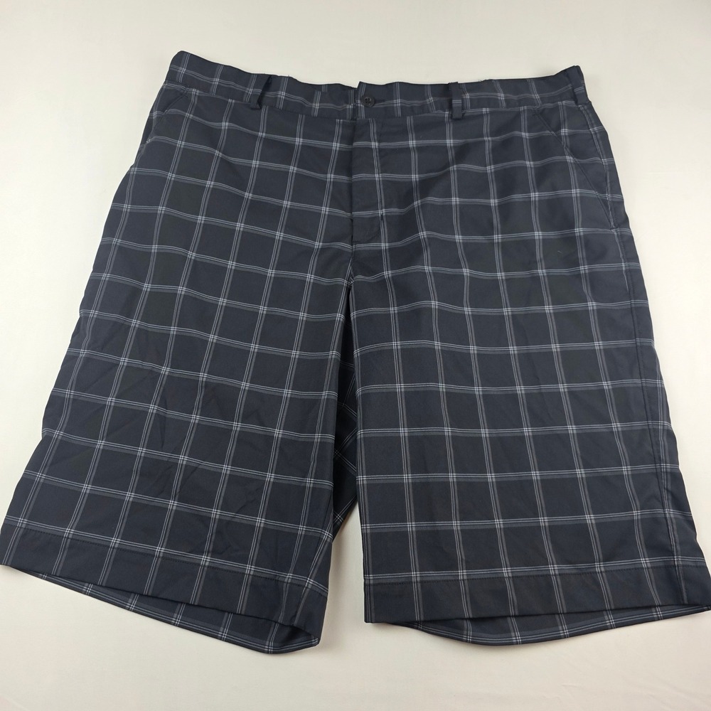 Nike Golf Shorts Size 38 Plaid Black Gray Athletic Casual Mens Nike check